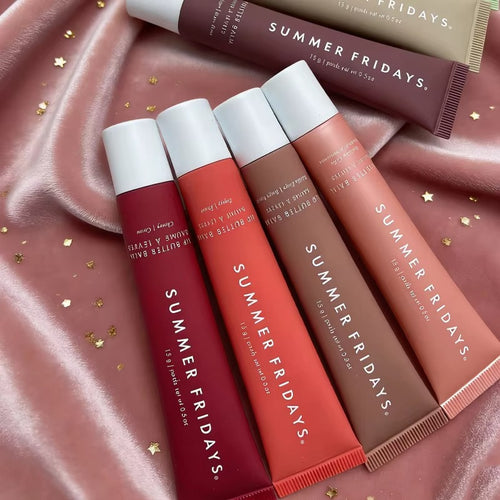 Summer Fridays New Lip Balm Vanilla Beige Birthday Cake Pink Sugar Guava Toasted Marshmallow Moisturizing Lipstick Lip Gloss