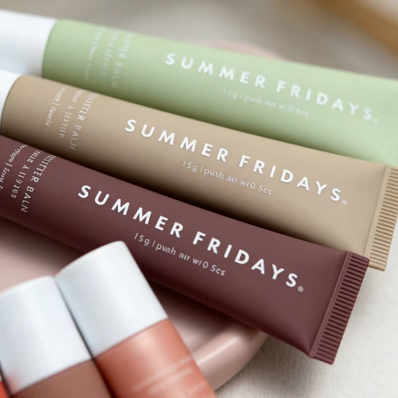 Summer Fridays New Lip Balm Vanilla Beige Birthday Cake Pink Sugar Guava Toasted Marshmallow Moisturizing Lipstick Lip Gloss